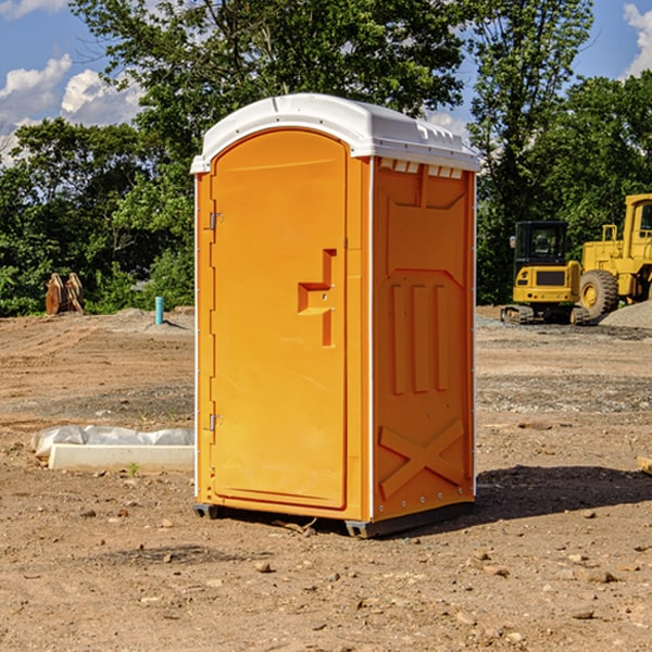 how often are the porta potties cleaned and serviced during a rental period in Shawmut Maine